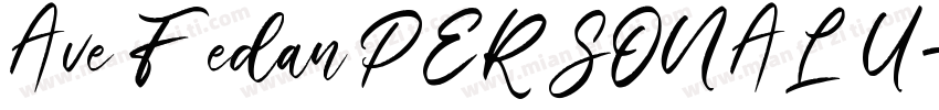 Ave Fedan PERSONAL U字体转换